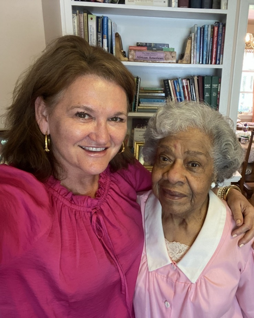 On June 13, 2022, Lisa Turlington, Dean of Advancement and Executive Director of the Foundation, paid a visit to Dr. Bertha Boykin Todd at her home in Wilmington. (Photo credit/ Lisa Turlington)