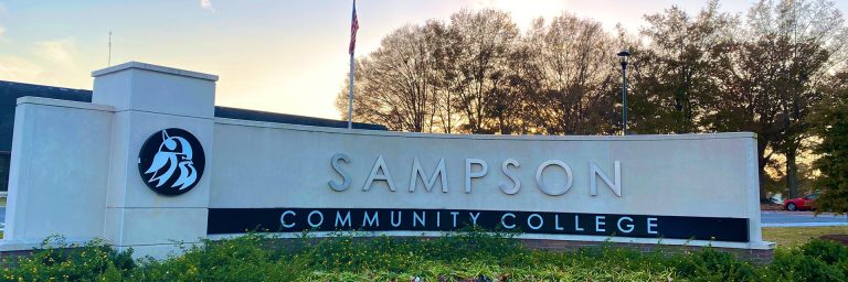 Sampson entrance sign